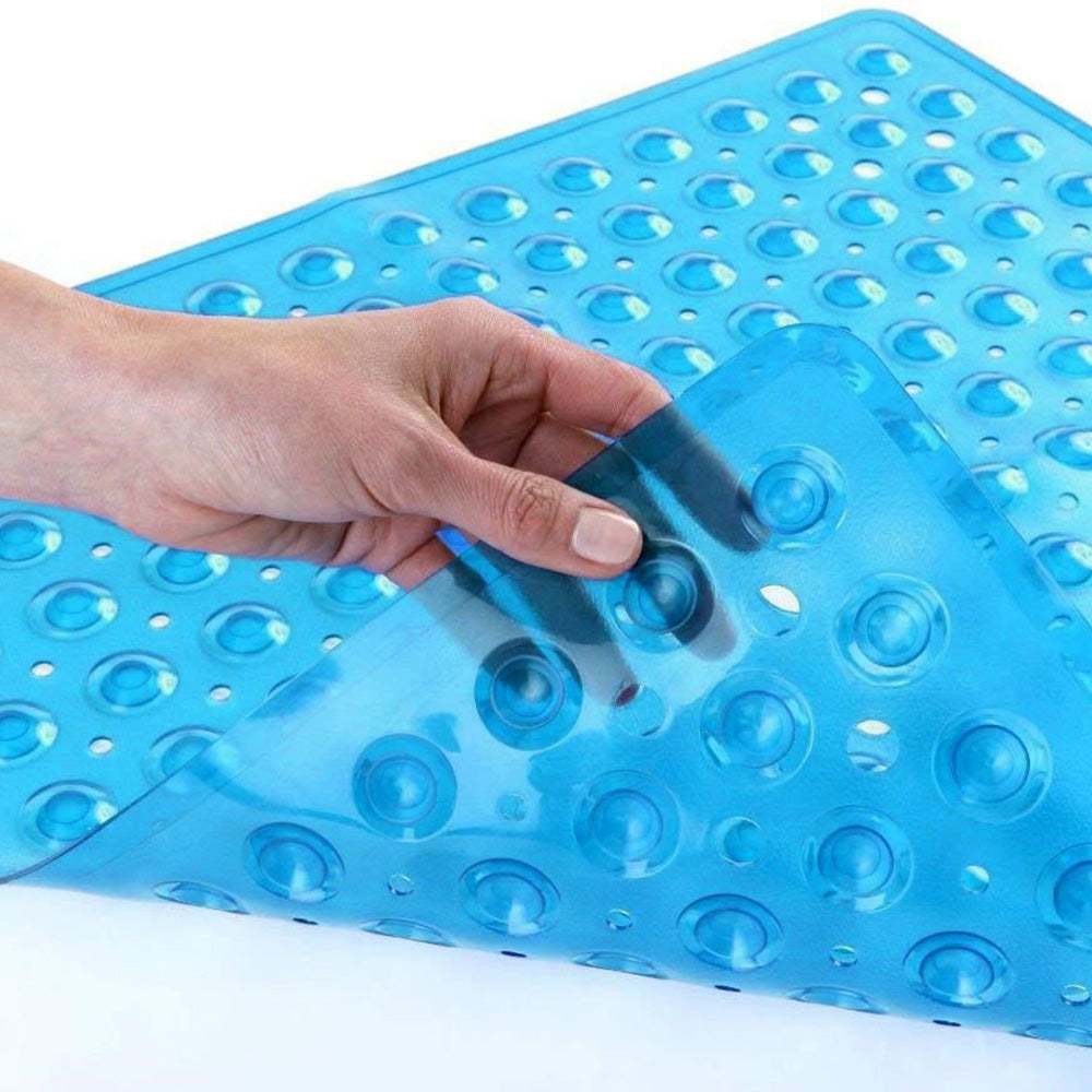 Large Non Slip Shower Mat with Drain Holes Square Shower Mat