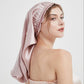 Extra Long Satin Sleep Cap with Soft Elastic Band