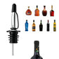 12Pcs Stainless Steel Non Drip Wine Pourers with Dust Caps
