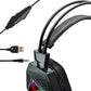 Wired RGB Gaming Headset with Microphone 3.5mm USB for PC PS5 Xbox