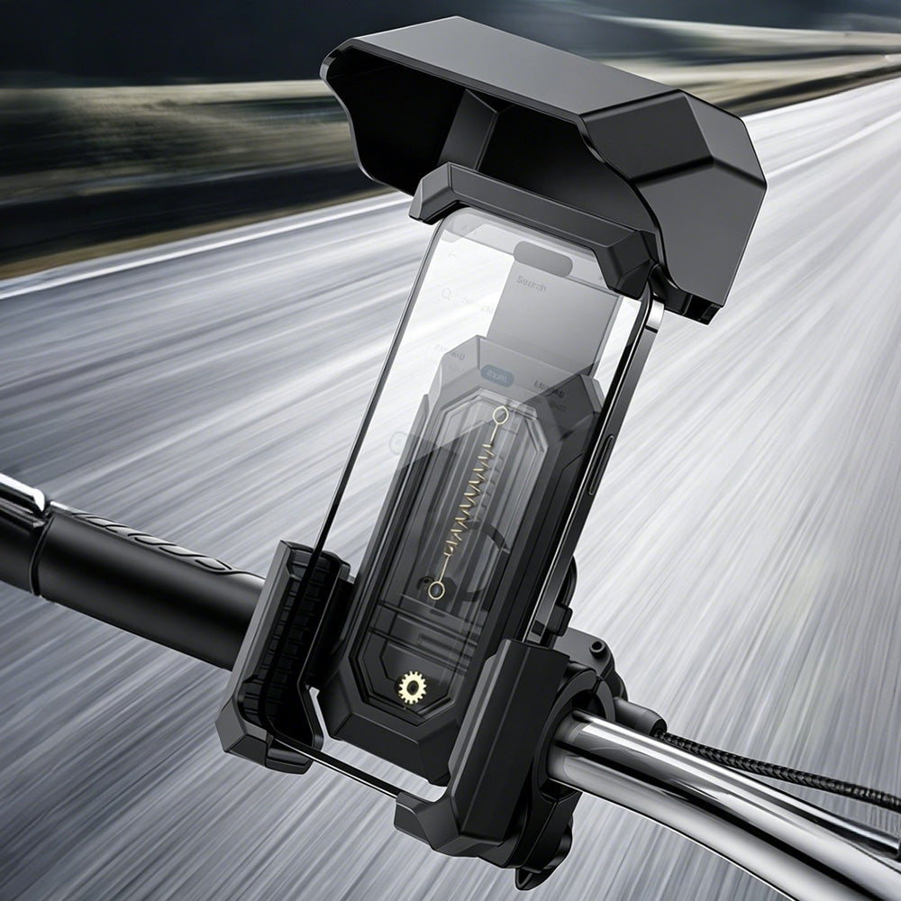 Bike Phone Holder with Detachable Sun Rain Cover for Motorcycle Bicycle
