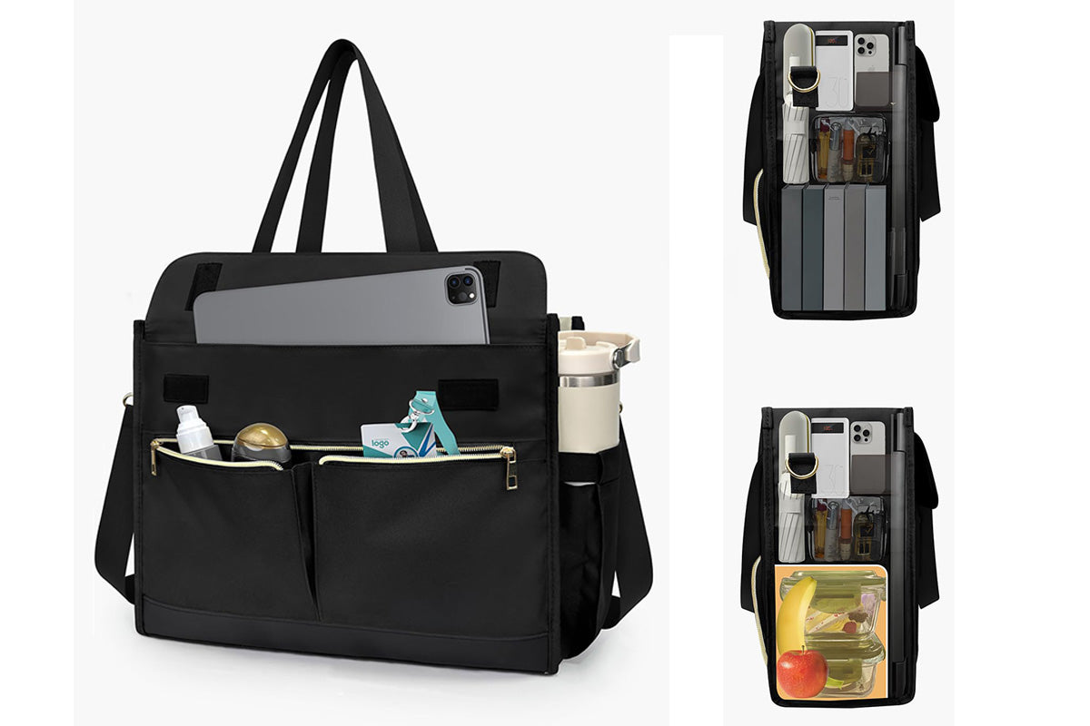 Lunch Tote Bag With Insulated Lunch Box Compartment For Travel And Leisure