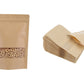 100Pcs 9x14cm Resealable Kraft Paper with Visible Window