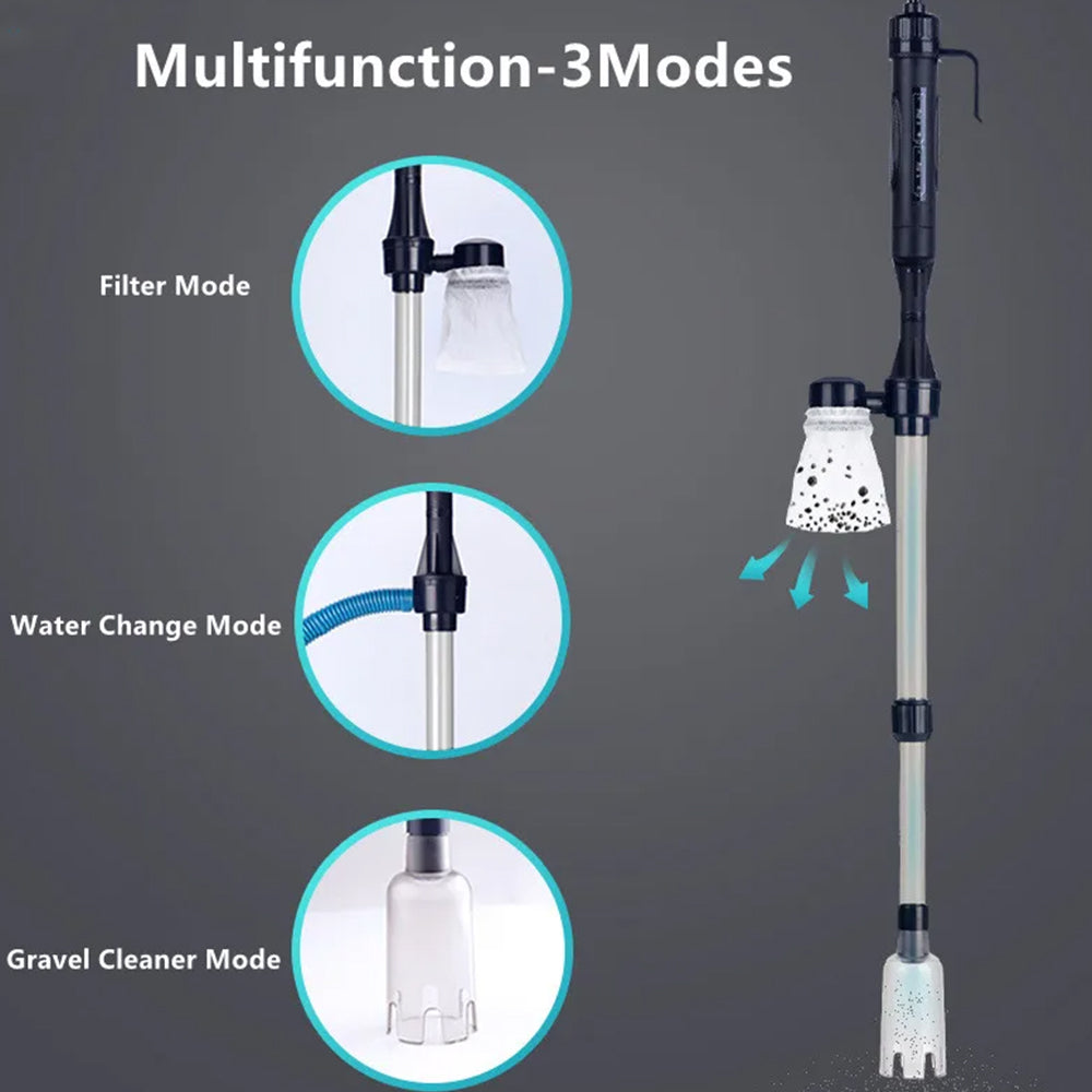 Aquarium Fish Tank Electric Siphon Vacuum Cleaner for Water Change
