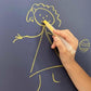 16Pcs Dustless Chalk Set With Eraser Washable Chalk Non Toxic for Doodling Drawing