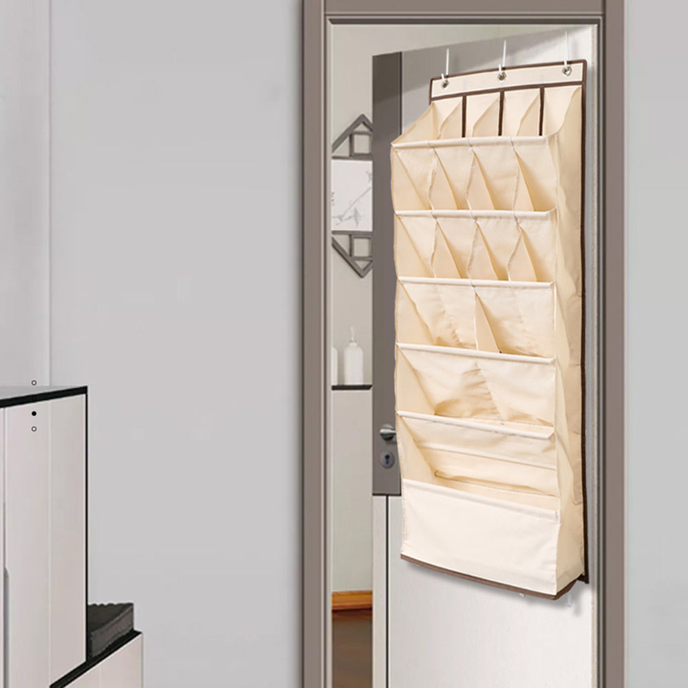 2Pcs 16-Grid Narrow Hanging Shoe Rack
