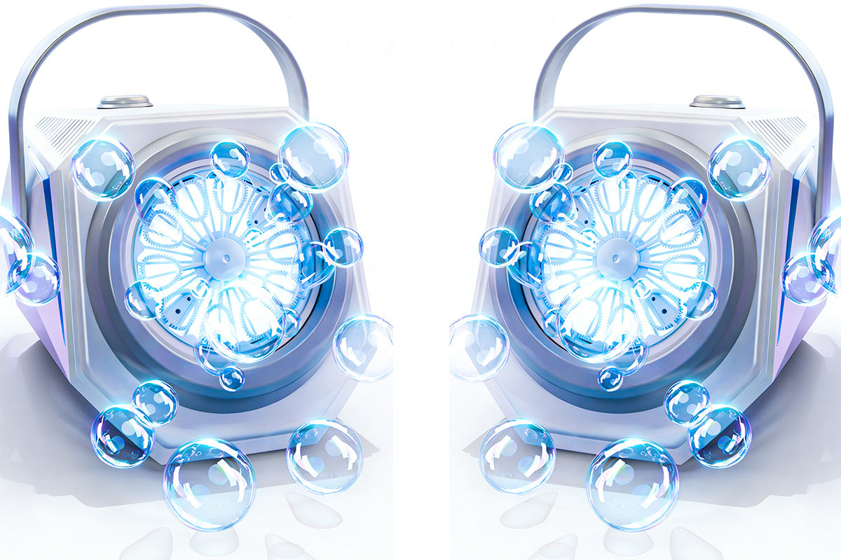 Portable Automatic Bubble Maker Machine Blower LED Light for Parties Wedding