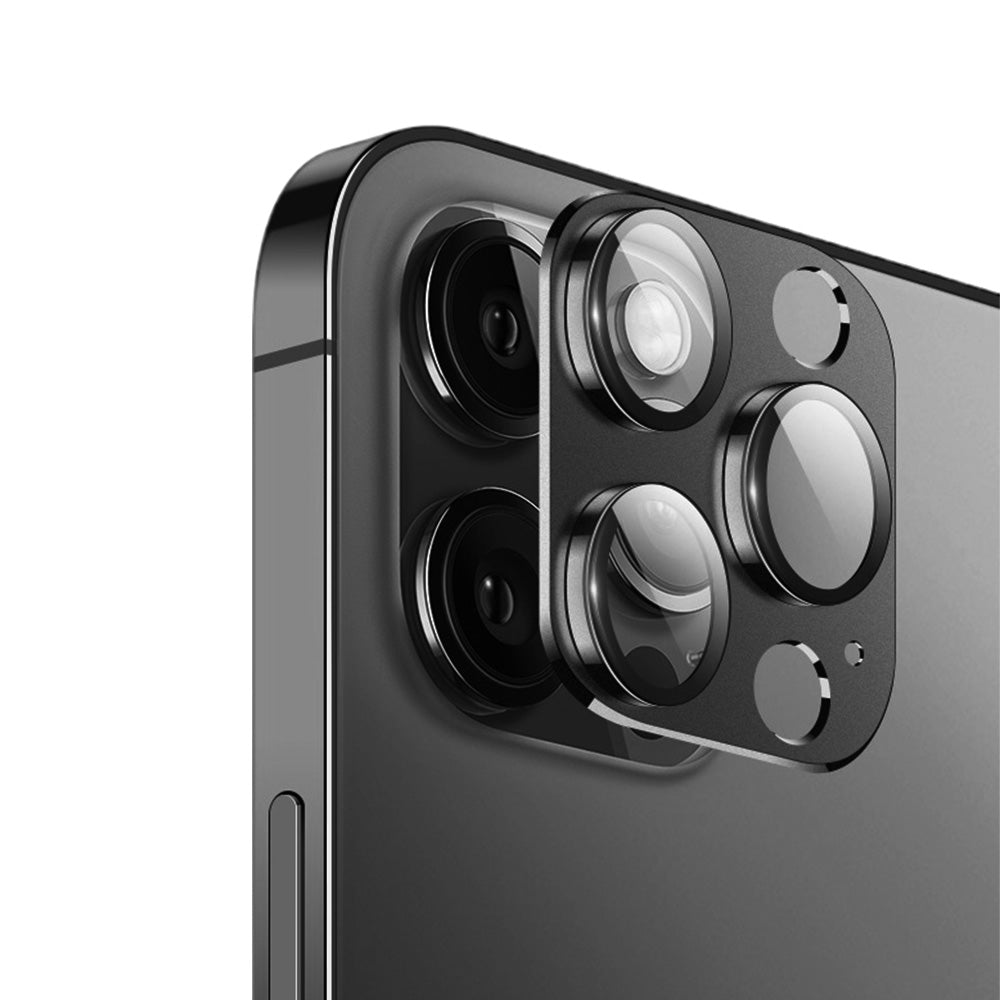 2 Pack Metal Camera Lens Protector for iPhone 16 Pro Max Tempered Glass Cover