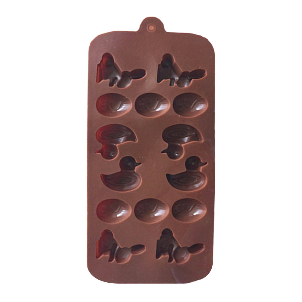 2Pcs Duck Egg Bunny Silicone Chocolate Molds