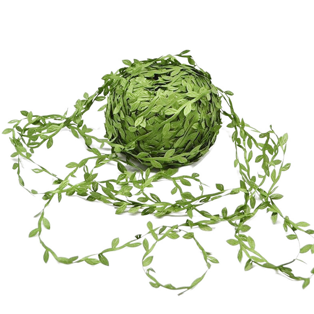 Artificial Willow Leaf Polyester Garland Green Vine for DIY Decoration