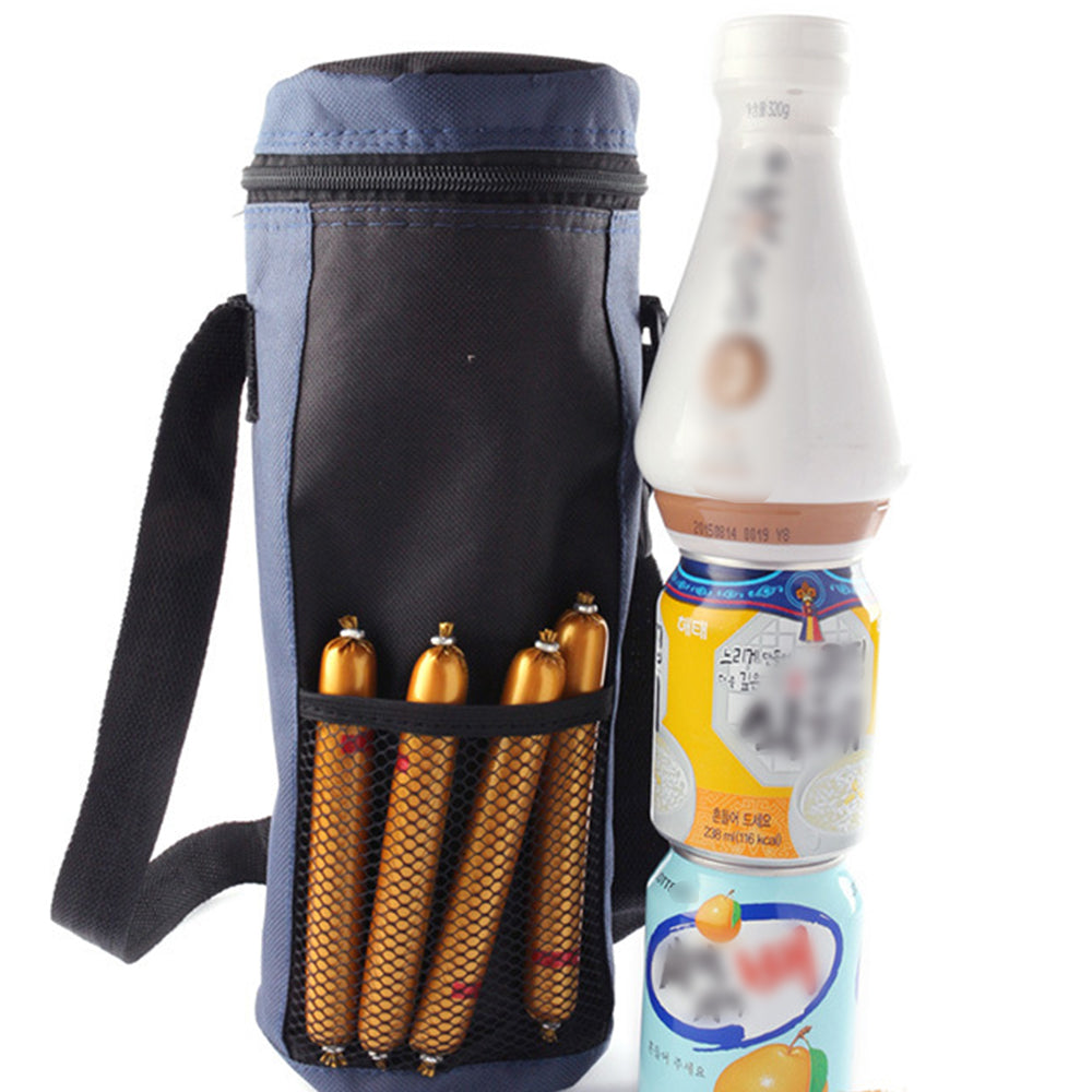 Portable Travel Cooler Bag Insulated Wine Bottle Tote Carrier Bag