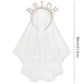 Bride Accessory Set with Veil Sash and Headband for Bachelorette Party Bridal Shower