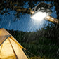 USB Solar Dual Charging Camping Clip Light with 60 LEDs 3 Dimming Modes Power Display