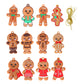 12Pcs Gingerbread Man Christmas Tree Hanging Pendants