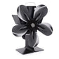 5-Blade Fireplace Fan Heat Self-Powered Wood Stove Top Burner