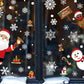 6Pcs Christmas Window Clings Window Stickers Decals with Santa Claus and Snowman