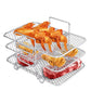 2Pcs Multi-layered Stainless Steel Air Fryer Rack Compatible with Ninja DZ201 DZ401