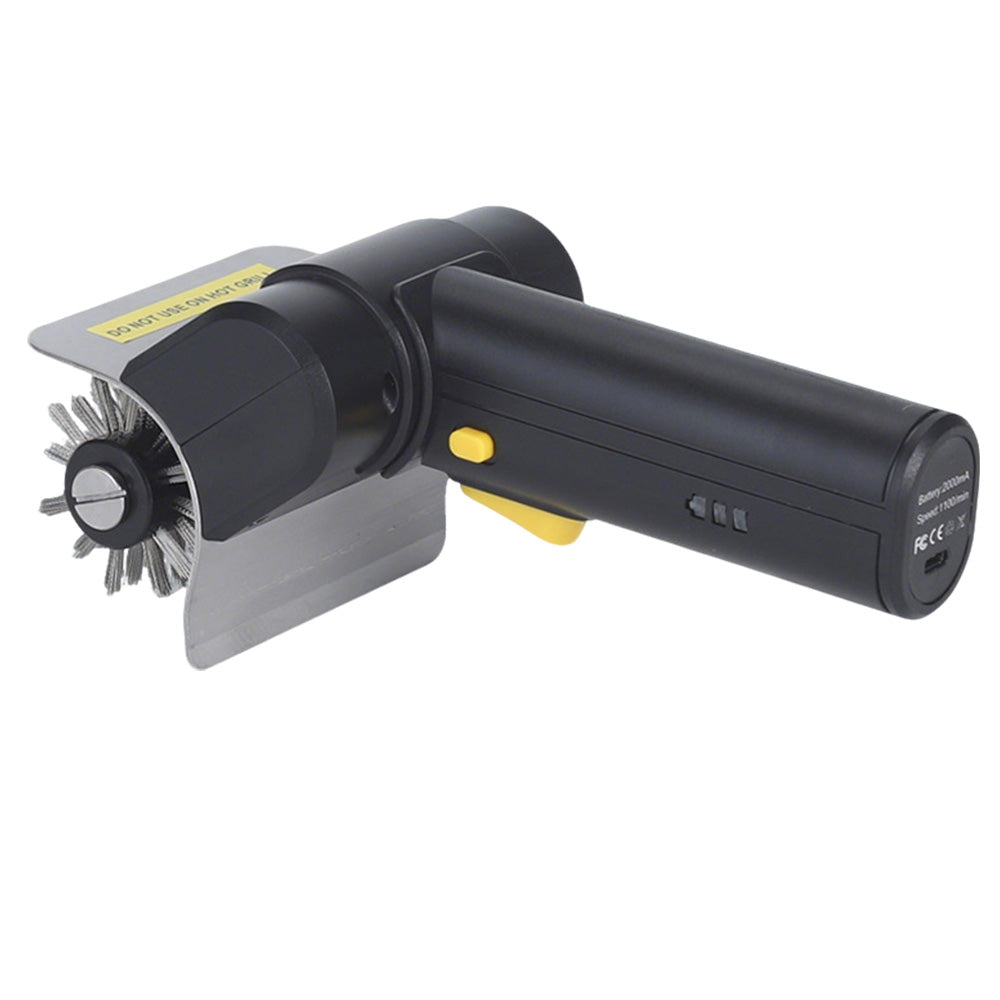 Cordless Electric Grill Brush BBQ Cleaner with 2000mAh Battery and 600rpm for Outdoor