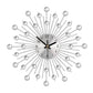 Luxury Wall Clock Metal Rhinestone-Studded Modern Silent Clock