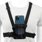 Mobile Phone Chest Mount Harness Strap Holder with Rotating Phone Clip