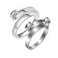 2Pcs  Adjustable Knitting Crochet Loop Ring Open Yarn Guide Crochet Ring-Silver