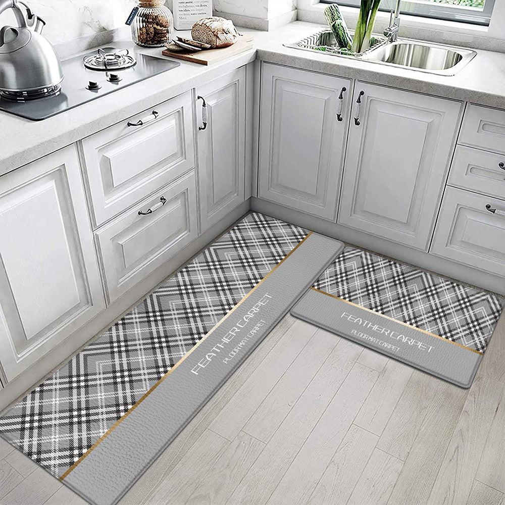 Anti Fatigue Kitchen Floor Mat Cushioned PVC Standing Pad for Home Office-Style 1