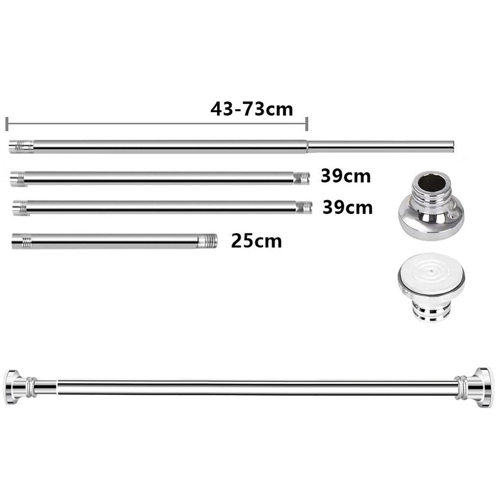 Adjustable Tension Curtain Rod Telescopic Shower Pole for Bathroom