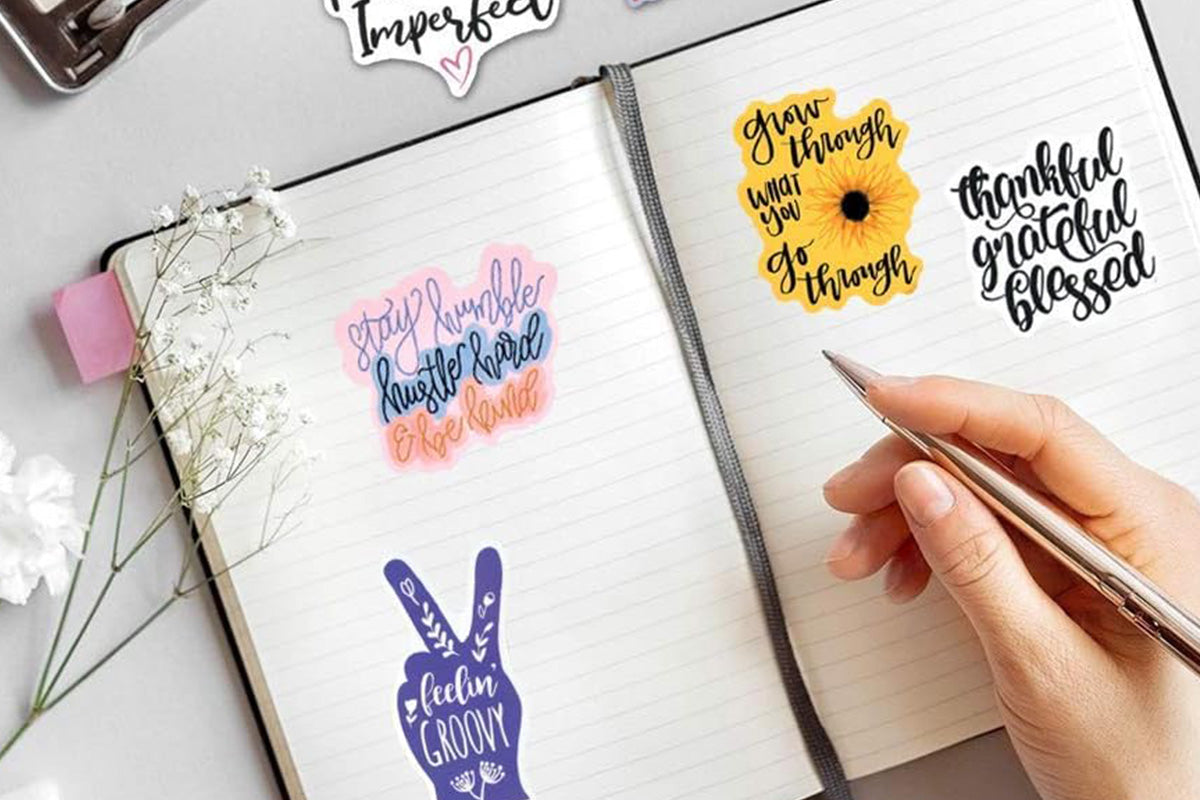 100pcs Motivational Stickers Pack Positive Quote Scarpbooking Laptop Cars