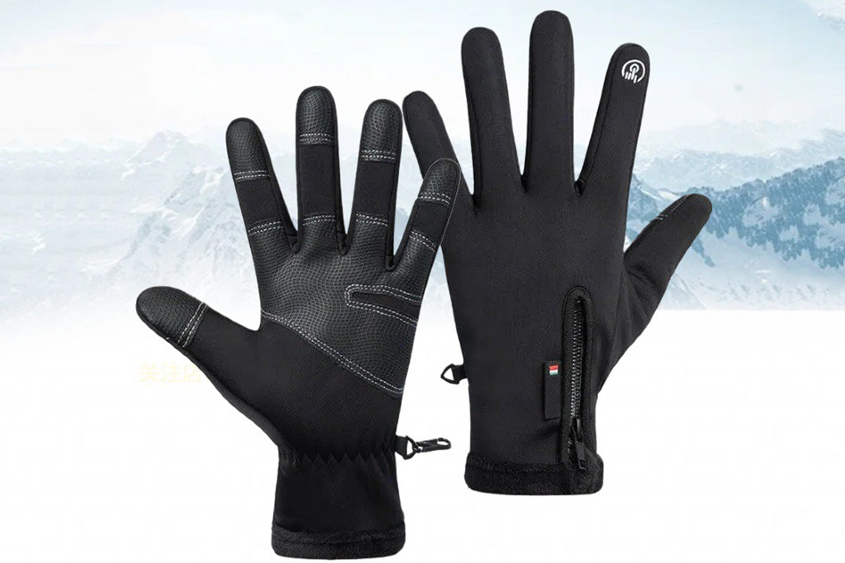 Winter Gloves Thermal Touch Screen Windproof Warm Outdoor Cold Weather for Men Women-Black
