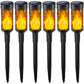 6Pcs Solar LED Tiki Torch with Flickering Flame Solar Outdoor Light