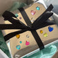 Christmas Silver Gift Wrapping Paper Bouquet Wrap Mirror Film Wrapping Paper with 10pcs Acrylic stickers