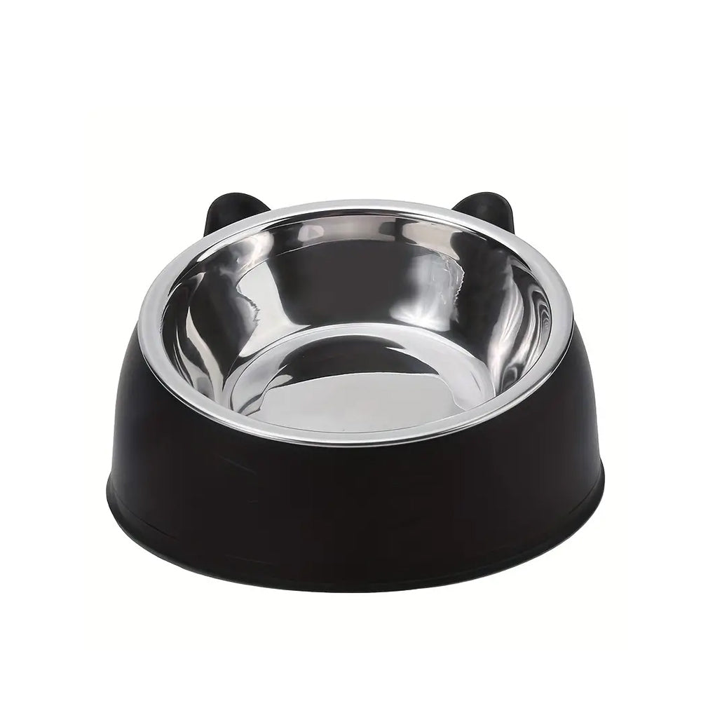 Slanted Stainless Steel Pet Feeder Bowl