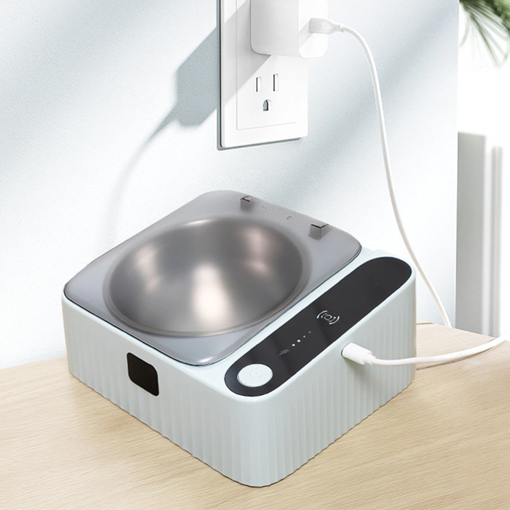 Rechargeable Automatic Stainless Steel Cat Food Bowl with Sensing Lid