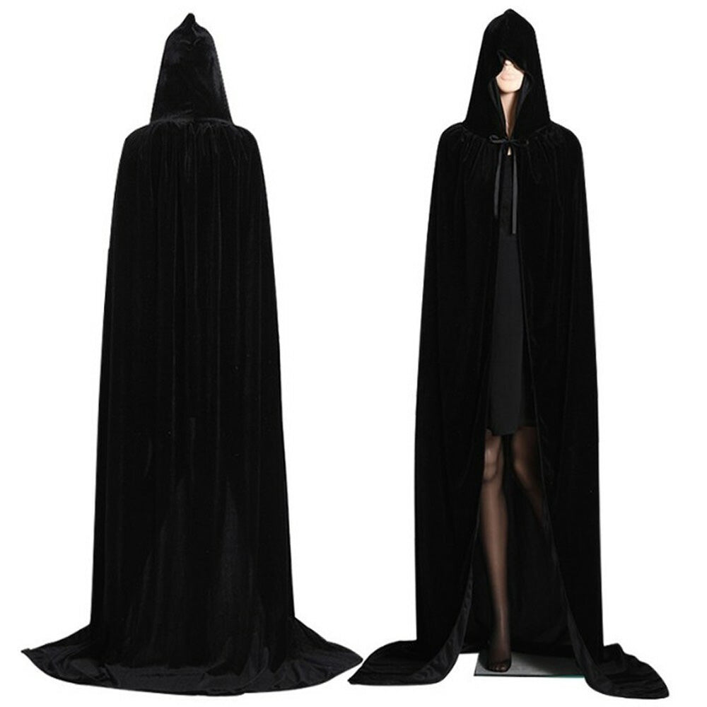 Halloween Cape with Hood for Men and Women Hooded Cloak for Party Stage Performance