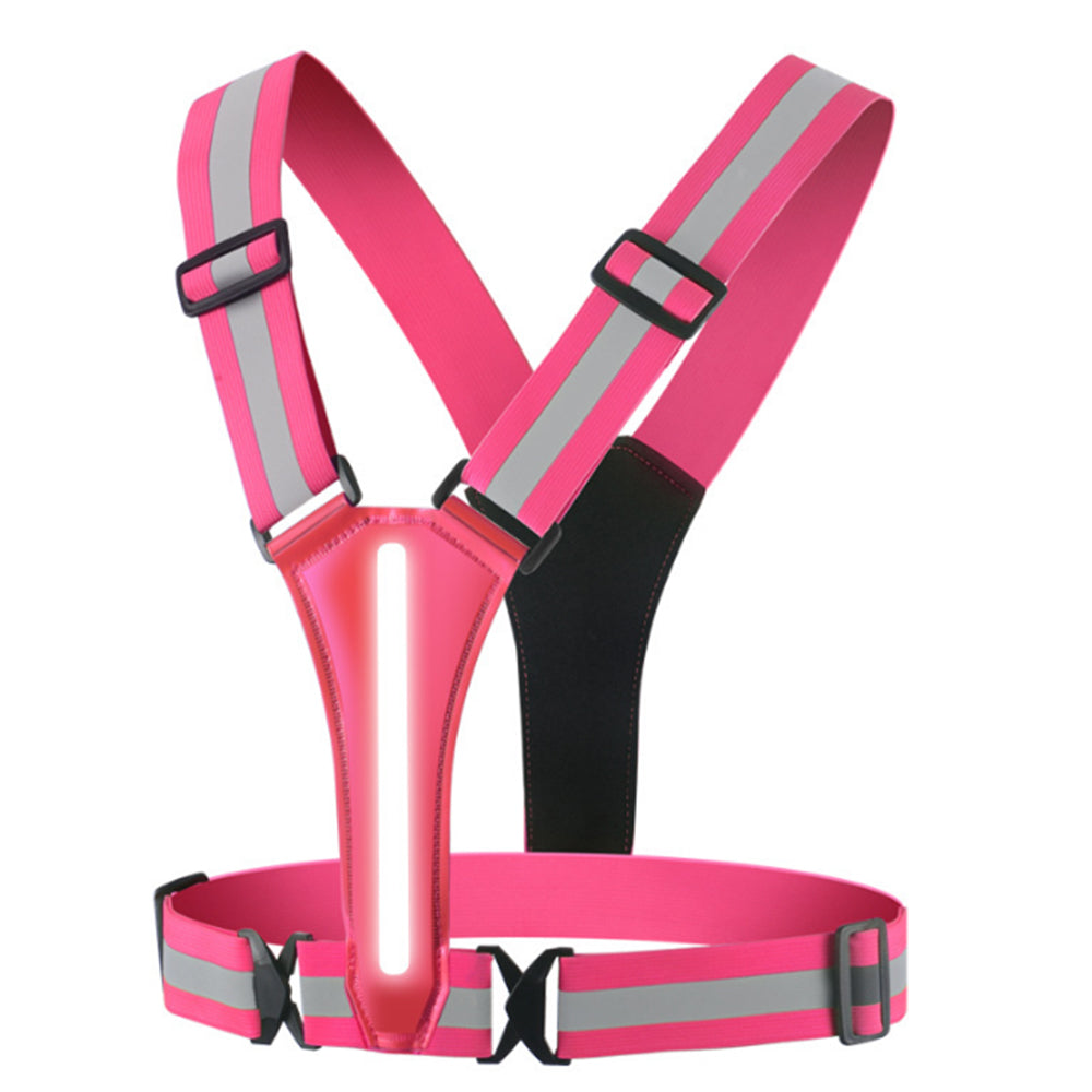 Rechargeable LED Reflective Vest for Running Cycling Walking Horse Riding