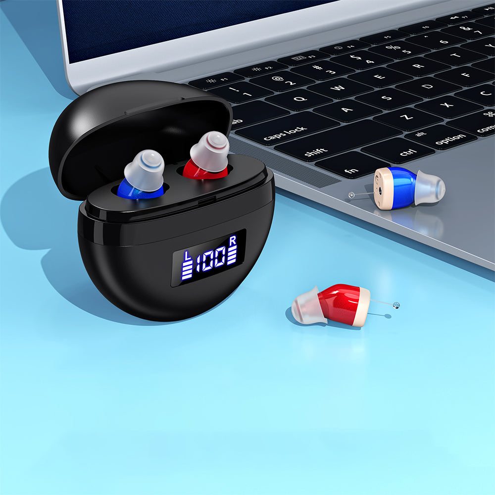 Invisible Digital Hearing Amplifier with Charging Case
