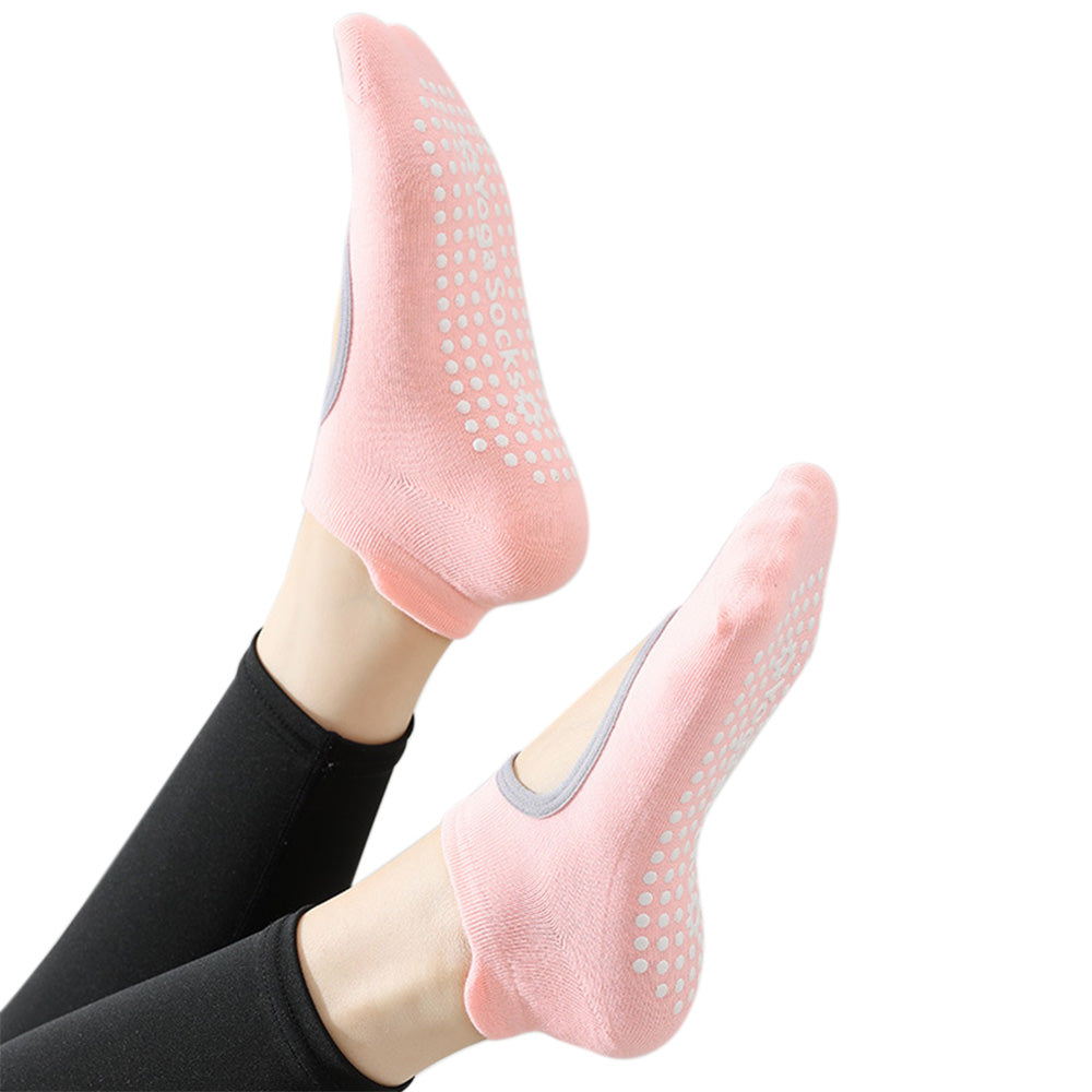 4 Pairs Non Slip Pilates Socks for Women with Yoga Socks with Arch Support