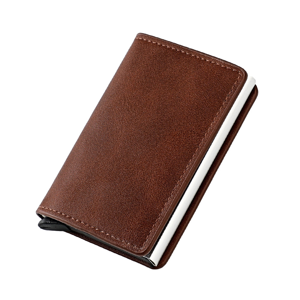 PU Leather Pop-up Card Holder Wallet RFID Blocking Purse