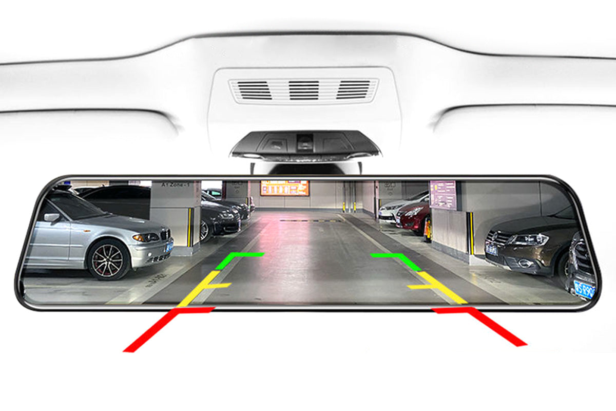 12-inch 4K Streaming Rearview Mirror Dash Cam with Dual Lens & Night Vision