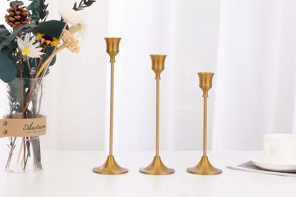 6PCS Vintage Candlestick Holders Set for Wedding Dinner Party Home Decoration