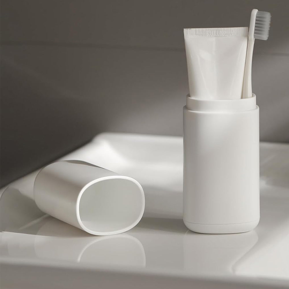 Portable 180 ml Travel Toothbrush Holder and Rinse Cup