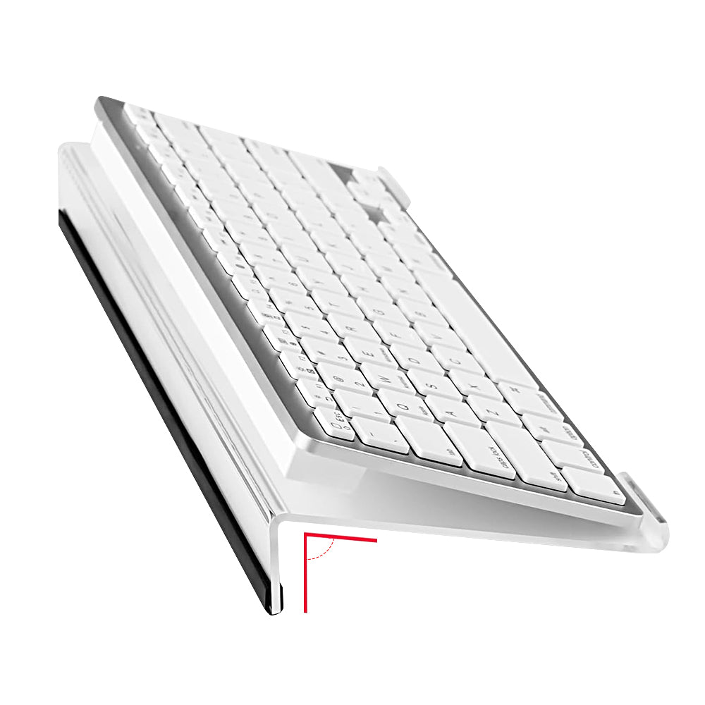 Clear Acrylic Tilted Computer Keyboard Holder for Easy Ergonomic Typing
