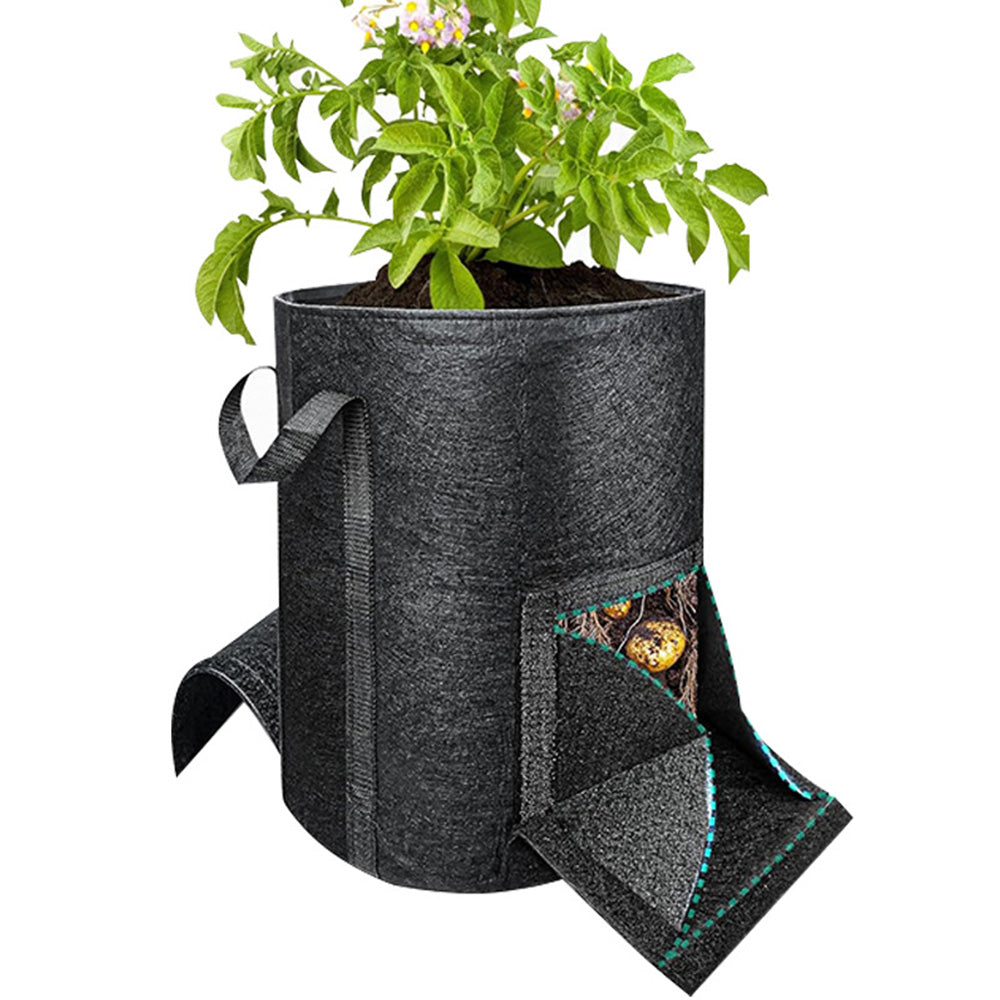 4X15 Gallon Potato Grow Bags Fabric Planter Pot with Handle