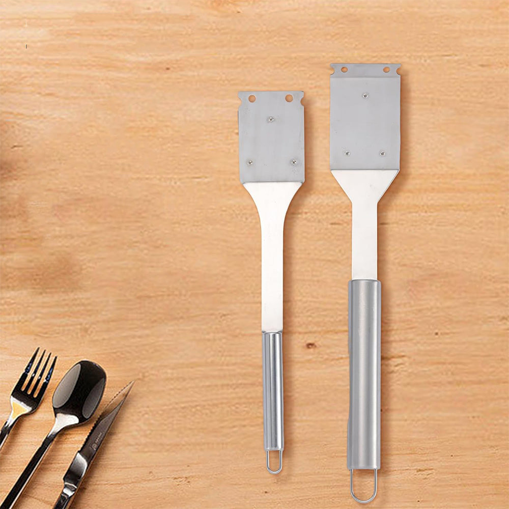 2 Pack BBQ Grill Brush Set Stainless Steel Wire Brushes in 41.9cm and 35.6cm for Outdoor Grilling
