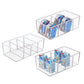 3Pcs Food Storage Organizer Bins Divided 4Parts Kitchen Pantry Fridge Organizers