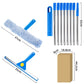 3.1m Extendable Window Squeegee Cleaner Kit with Long Handle for Glass Shower Car and RV