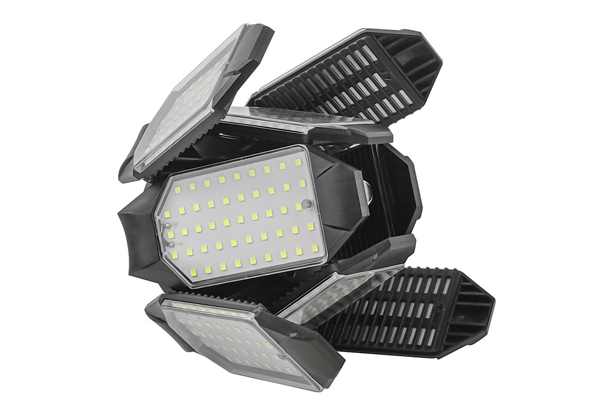 8 Panels LED Foldable Garage Ceiling Light for Workshop Warehouse Lighting