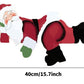 Christmas Fence Decoration Santa Claus Peeking Yard Garden Outdoor Sign