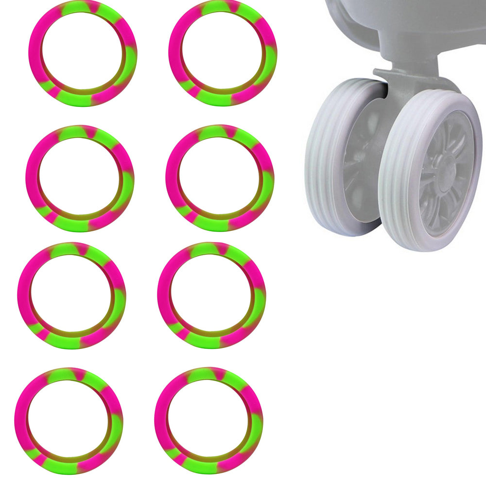 8Pcs Silicone Suitcases Wheel Protection Cover Luggage Accessories