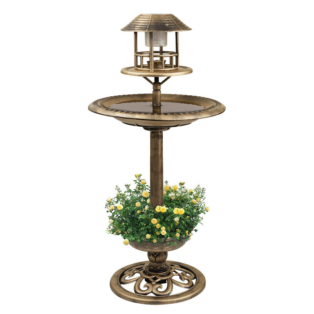 Three in One Solar Bird Bath Feeder